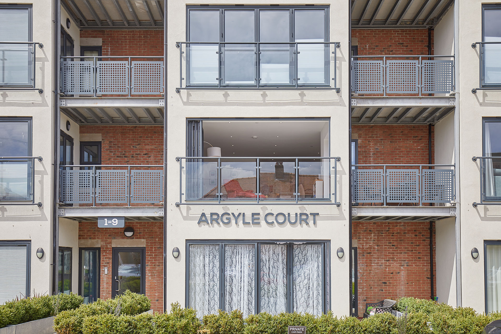 Exterior view of Even Keel apartment building