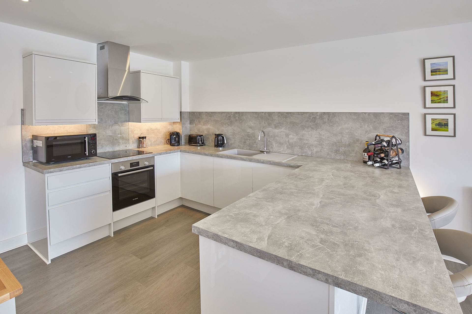 Modern fully-equipped kitchen